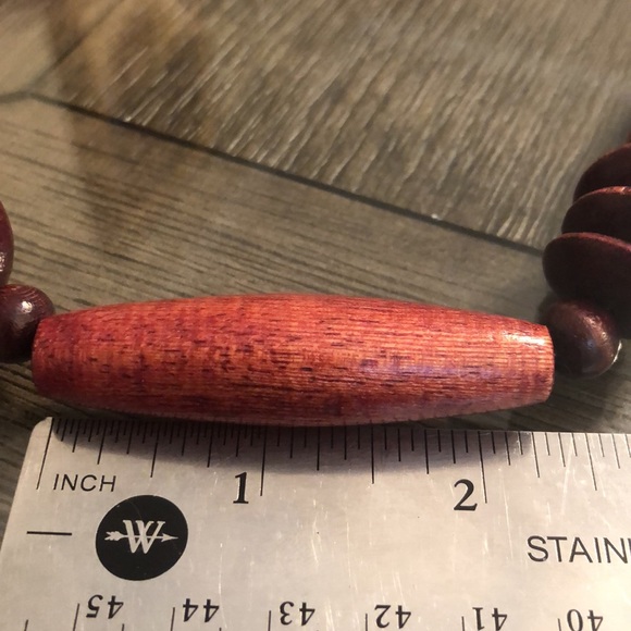 Vintage Large Wooden Bead Necklace 26 1/2”. - Picture 10 of 12